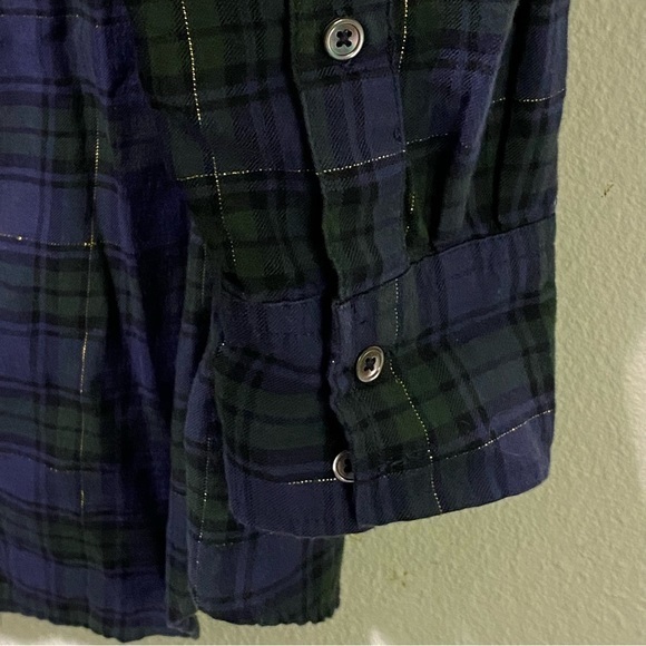 J.Crew Factory Top Women’s Size Med Long-sleeve Button Down‎ Whimsigoth - Picture 8 of 13